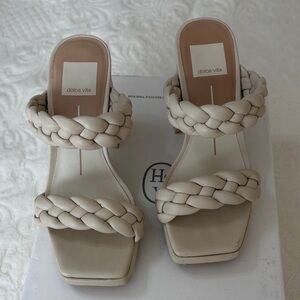Dolce Vita Off-White Braided Heels